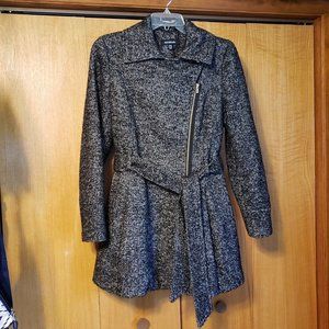 Asymmetrical Zip-Front Fashion Trench Coat